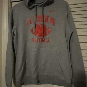 Nike Gray and Red Sweatshirt Hoodie
